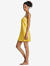 Side View Thumbnail - Marigold Mini Stretch Satin Slip with Adjustable Straps - Kyle