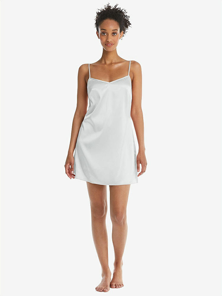 Front View - Sterling Mini Stretch Satin Slip with Adjustable Straps - Kyle