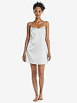 Front View Thumbnail - Sterling Mini Stretch Satin Slip with Adjustable Straps - Kyle