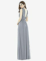 Rear View Thumbnail - Platinum Twist Halter Low Illusion Back Maxi Dress