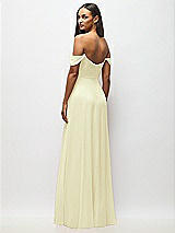 Alt View 6 Thumbnail - Butter Yellow Off-the-Shoulder Basque Neck Maxi Dress with Flounce Sleeves