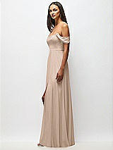 Alt View 5 Thumbnail - Topaz Off-the-Shoulder Basque Neck Maxi Dress with Flounce Sleeves