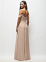 Alt View 6 Thumbnail - Topaz Off-the-Shoulder Basque Neck Maxi Dress with Flounce Sleeves