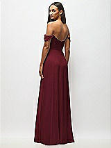 Alt View 6 Thumbnail - Cabernet Off-the-Shoulder Basque Neck Maxi Dress with Flounce Sleeves