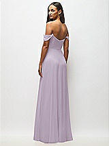 Alt View 6 Thumbnail - Lilac Haze Off-the-Shoulder Basque Neck Maxi Dress with Flounce Sleeves
