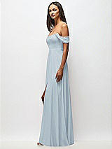 Alt View 5 Thumbnail - Mist Off-the-Shoulder Basque Neck Maxi Dress with Flounce Sleeves