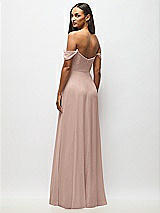 Alt View 6 Thumbnail - Neu Nude Off-the-Shoulder Basque Neck Maxi Dress with Flounce Sleeves