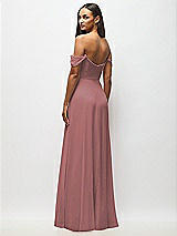 Alt View 6 Thumbnail - Rosewood Off-the-Shoulder Basque Neck Maxi Dress with Flounce Sleeves