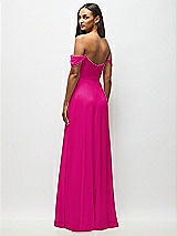 Alt View 6 Thumbnail - Think Pink Off-the-Shoulder Basque Neck Maxi Dress with Flounce Sleeves