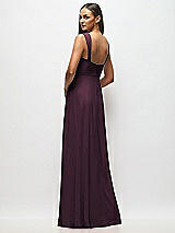 Alt View 3 Thumbnail - Deep Plum Contoured Wide Strap Sweetheart Maxi Dress