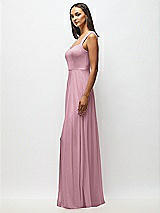Alt View 2 Thumbnail - Dusty Pink Contoured Wide Strap Sweetheart Maxi Dress