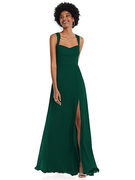 Contoured Wide Strap Sweetheart Maxi Dress
