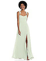 Front View Thumbnail - Mint Green Contoured Wide Strap Sweetheart Maxi Dress
