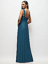 Alt View 3 Thumbnail - Atlantic Blue Contoured Wide Strap Sweetheart Maxi Dress