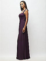Alt View 2 Thumbnail - Aubergine Contoured Wide Strap Sweetheart Maxi Dress