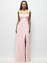 Alt View 1 Thumbnail - Ballet Pink Contoured Wide Strap Sweetheart Maxi Dress