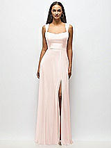Alt View 1 Thumbnail - Blush Contoured Wide Strap Sweetheart Maxi Dress