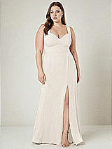 Alt View 1 Thumbnail - Ivory Contoured Wide Strap Sweetheart Maxi Dress