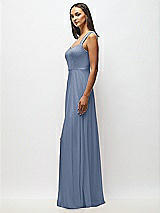 Alt View 2 Thumbnail - Larkspur Blue Contoured Wide Strap Sweetheart Maxi Dress
