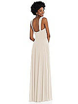 Rear View Thumbnail - Oat Contoured Wide Strap Sweetheart Maxi Dress
