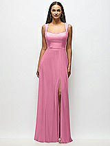 Alt View 1 Thumbnail - Orchid Pink Contoured Wide Strap Sweetheart Maxi Dress