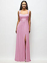 Alt View 1 Thumbnail - Powder Pink Contoured Wide Strap Sweetheart Maxi Dress