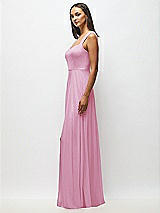 Alt View 2 Thumbnail - Powder Pink Contoured Wide Strap Sweetheart Maxi Dress