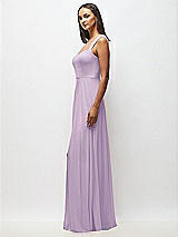 Alt View 2 Thumbnail - Pale Purple Contoured Wide Strap Sweetheart Maxi Dress