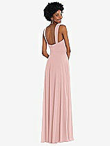 Rear View Thumbnail - Rose Contoured Wide Strap Sweetheart Maxi Dress