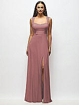 Alt View 1 Thumbnail - Rosewood Contoured Wide Strap Sweetheart Maxi Dress