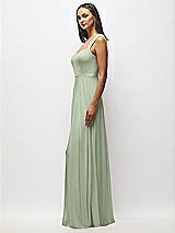 Alt View 2 Thumbnail - Sage Contoured Wide Strap Sweetheart Maxi Dress