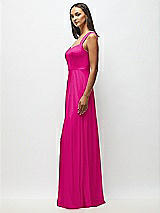 Alt View 2 Thumbnail - Think Pink Contoured Wide Strap Sweetheart Maxi Dress