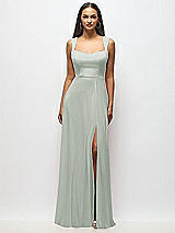 Alt View 1 Thumbnail - Willow Green Contoured Wide Strap Sweetheart Maxi Dress