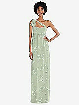 Alt View 2 Thumbnail - Vintage Primrose Sage Convertible Tie-Shoulder Empire Waist Maxi Dress