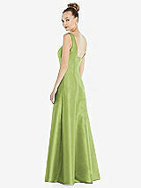 Rear View Thumbnail - Mojito Sleeveless Square-Neck Princess Line Gown with Pockets