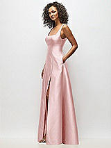 Alt View 4 Thumbnail - Ballet Pink Sleeveless Square-Neck Princess Line Gown with Pockets