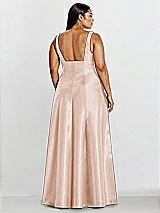 Alt View 2 Thumbnail - Cameo Sleeveless Square-Neck Princess Line Gown with Pockets