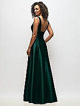 Alt View 5 Thumbnail - Evergreen Sleeveless Square-Neck Princess Line Gown with Pockets