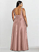 Alt View 2 Thumbnail - Neu Nude Sleeveless Square-Neck Princess Line Gown with Pockets