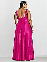 Alt View 2 Thumbnail - Think Pink Sleeveless Square-Neck Princess Line Gown with Pockets