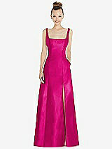 Front View Thumbnail - Think Pink Sleeveless Square-Neck Princess Line Gown with Pockets
