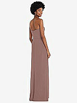 Rear View Thumbnail - Sienna Strapless Sweetheart Maxi Dress with Pleated Front Slit