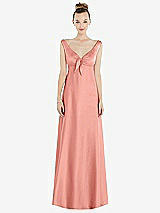 Side View Thumbnail - Rose Convertible Strap Empire Waist Satin Maxi Dress
