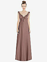 Side View Thumbnail - Sienna Convertible Strap Empire Waist Satin Maxi Dress