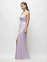 Alt View 2 Thumbnail - Lilac Haze Tie Halter Open Back Trumpet Gown 