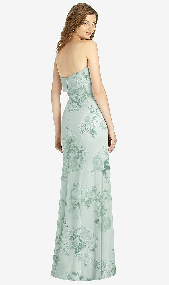 Back View - Mint Green Floral Bella Bridesmaids Dress BB139