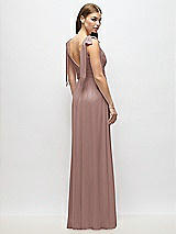 Alt View 4 Thumbnail - Sienna Plunge Neckline Bow Shoulder Empire Waist Chiffon Maxi Dress