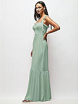Alt View 4 Thumbnail - Seagrass Tie-Shoulder Bustier Bodice Ruffle-Hem Maxi Dress