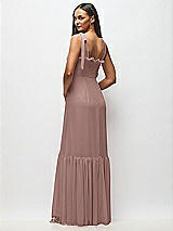 Alt View 5 Thumbnail - Sienna Tie-Shoulder Bustier Bodice Ruffle-Hem Maxi Dress