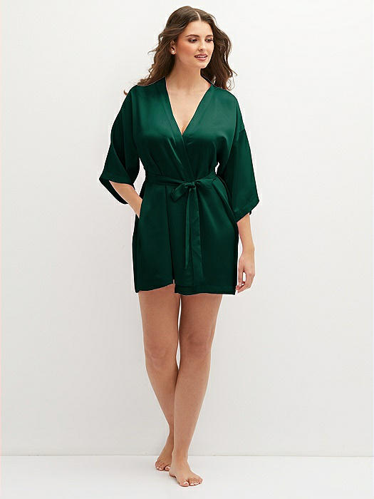 Short Whisper Satin Robe